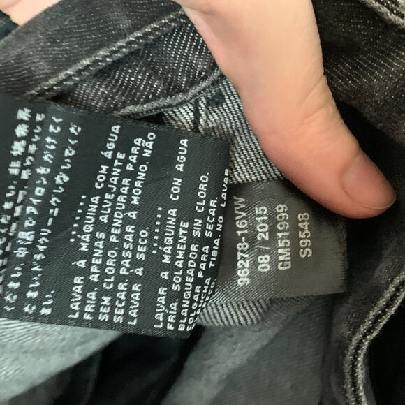 Harley Davidson Denim Moto Jacket Dark Gray Slim Fitted Full Zip Women's Size M - Picture 6 of 6